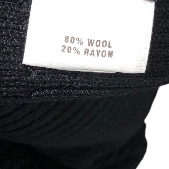 ST. JOHN COLLECTION 8 Black Skirt Santana Knit Ribbed A-line Wool Blend NWT $375 - Picture 11 of 12